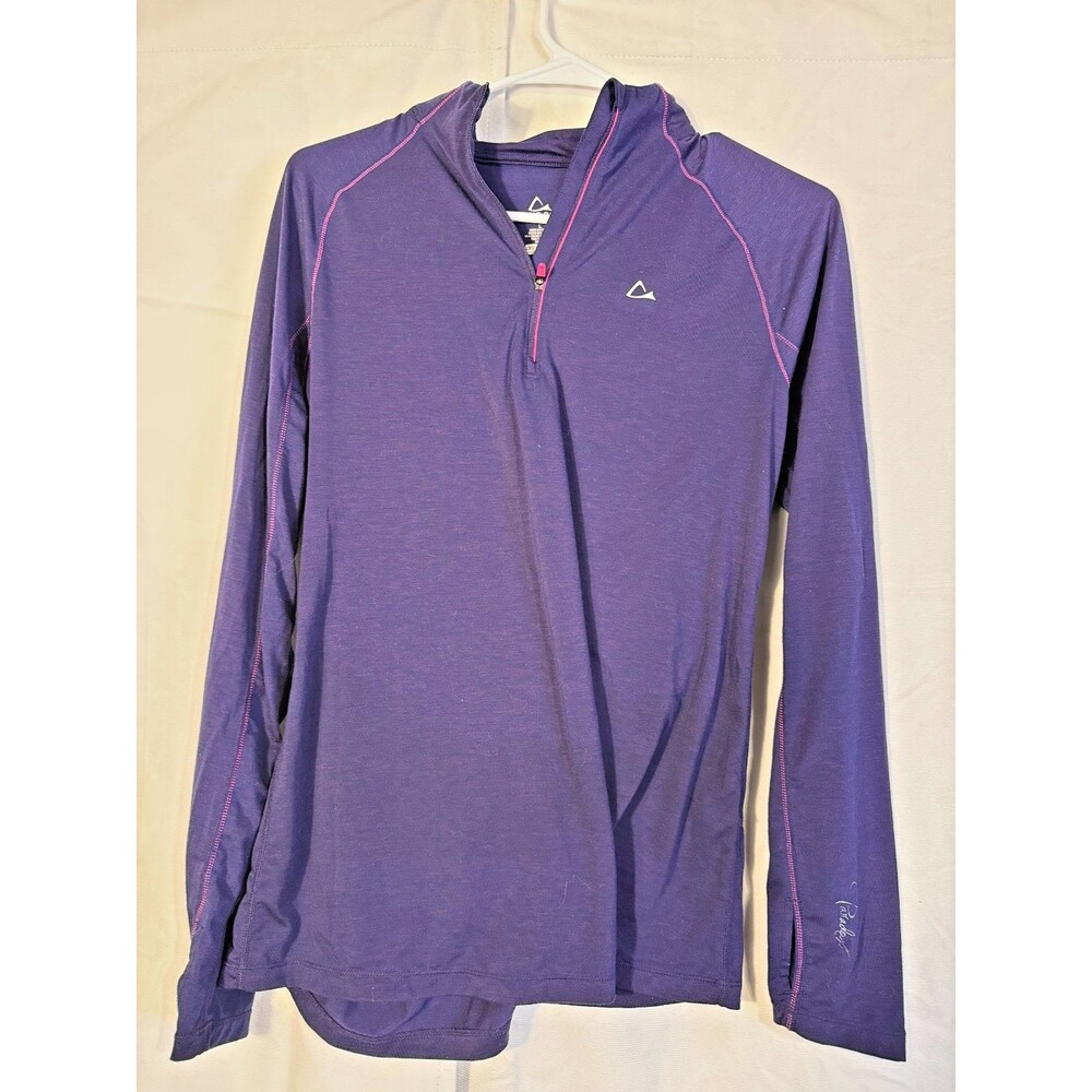 Paradox Purple Quarter Zip Athletic Sweatshirt Top Gym Workout Women's Large
